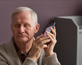 Blinde man met pensioen