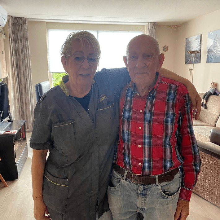 Thuishulp Catharina en cliënt Wim